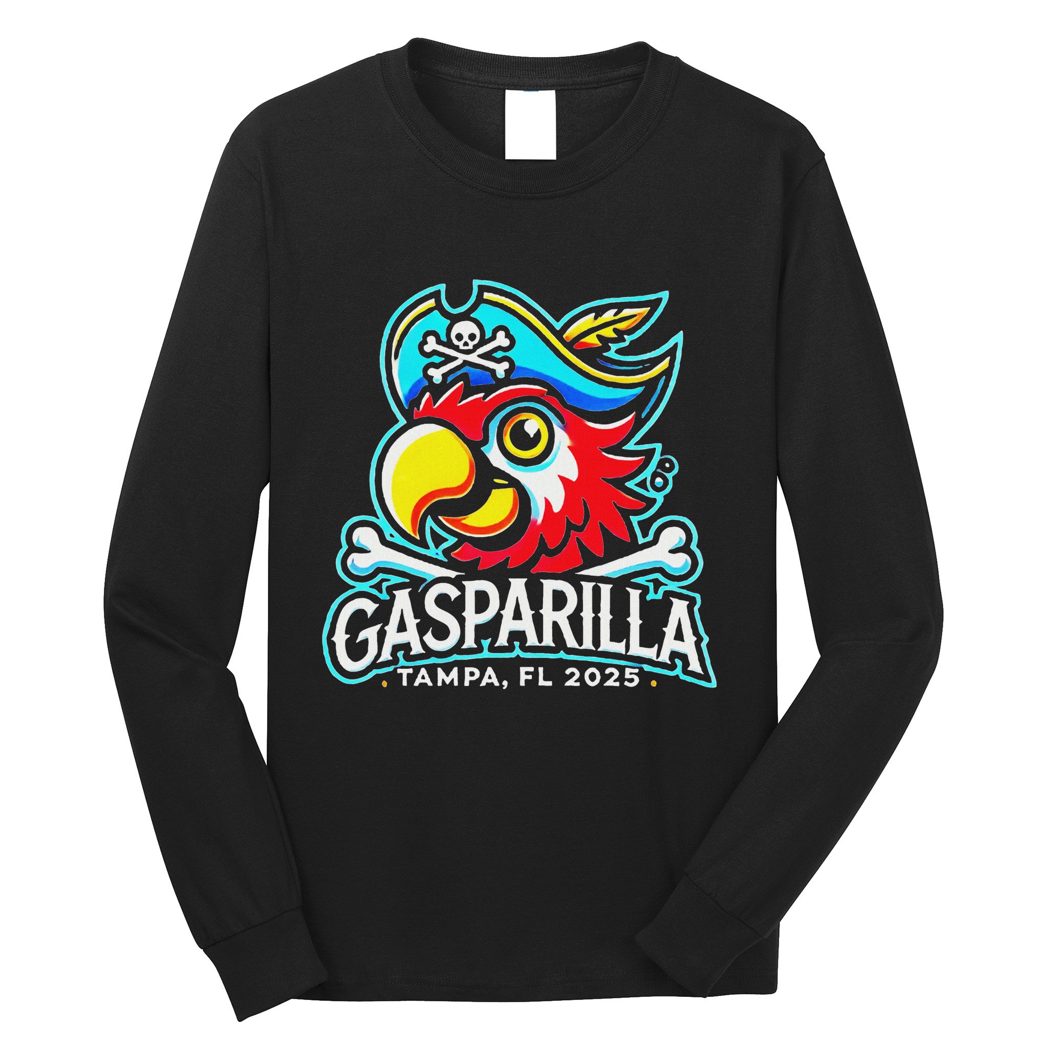 Retro Vintage Gasparilla Tampa Fl 2025 Pirate Festival Long Sleeve Shirt