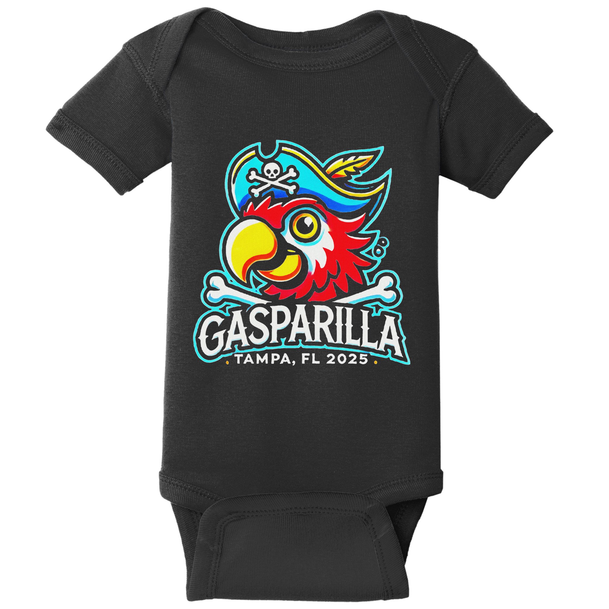 Retro Vintage Gasparilla Tampa Fl 2025 Pirate Festival Baby Bodysuit