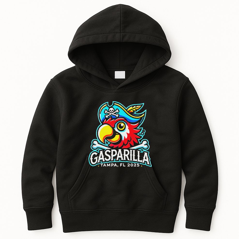 Retro Vintage Gasparilla Tampa Fl 2025 Pirate Festival Kids Hoodie