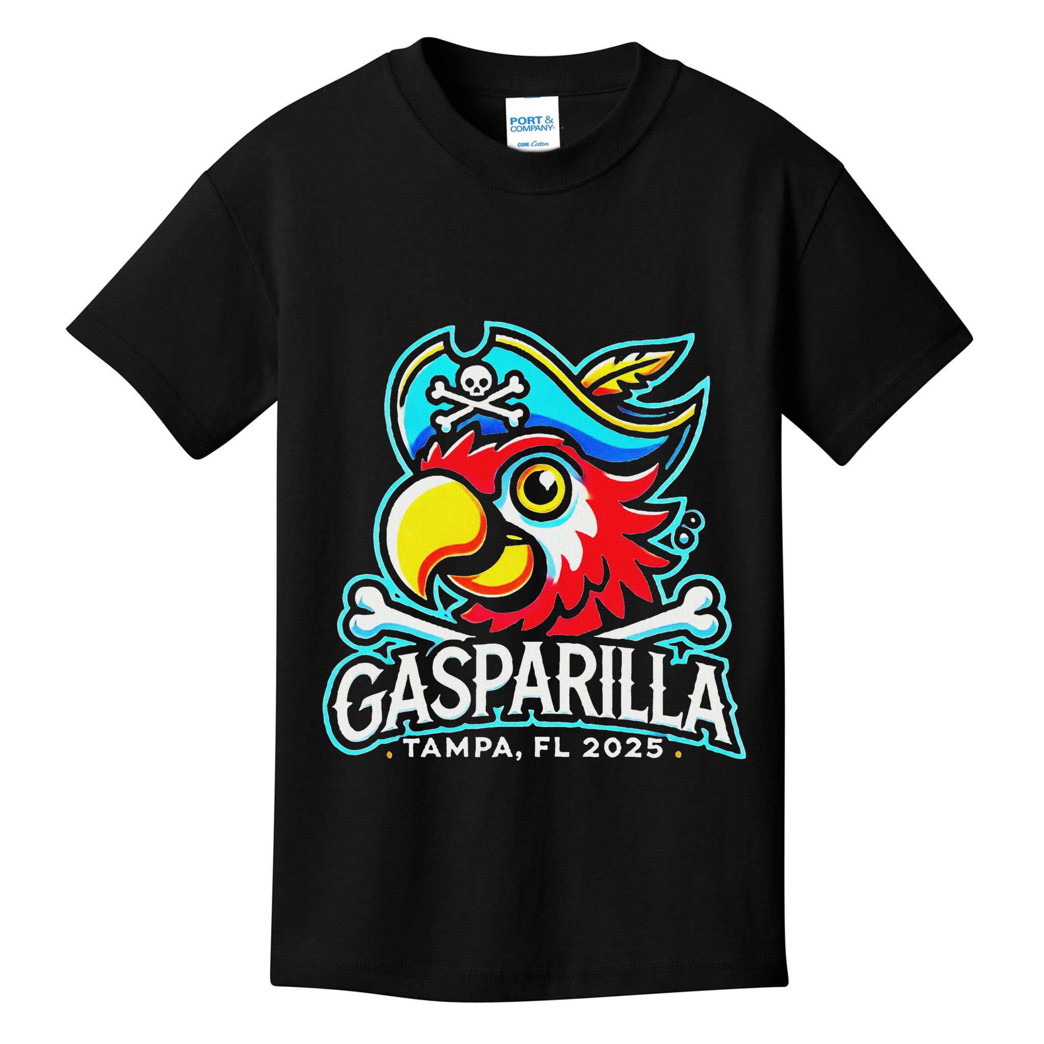Retro Vintage Gasparilla Tampa Fl 2025 Pirate Festival Kids T-Shirt