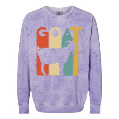 Retro Vintage Goat Tee Animal Goats Lover Gifts Colorblast Crewneck Sweatshirt