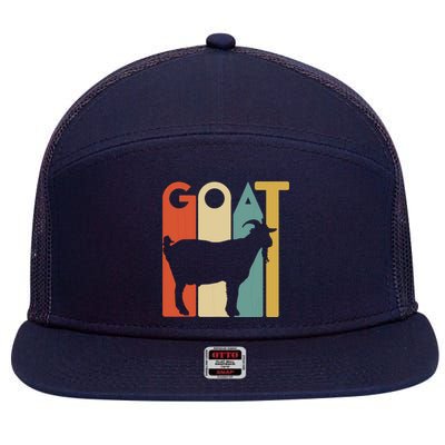 Retro Vintage Goat Tee Animal Goats Lover Gifts 7 Panel Mesh Trucker Snapback Hat