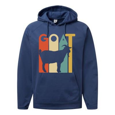 Retro Vintage Goat Tee Animal Goats Lover Gifts Performance Fleece Hoodie