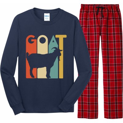 Retro Vintage Goat Tee Animal Goats Lover Gifts Long Sleeve Pajama Set