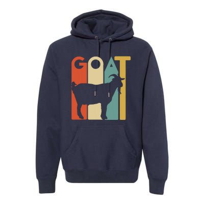 Retro Vintage Goat Tee Animal Goats Lover Gifts Premium Hoodie