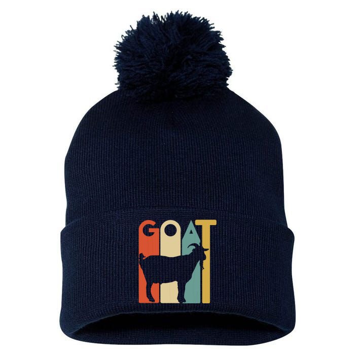 Retro Vintage Goat Tee Animal Goats Lover Gifts Pom Pom 12in Knit Beanie