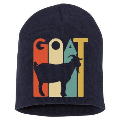 Retro Vintage Goat Tee Animal Goats Lover Gifts Short Acrylic Beanie