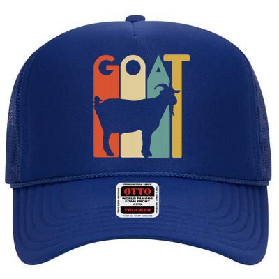 Retro Vintage Goat Tee Animal Goats Lover Gifts High Crown Mesh Back Trucker Hat