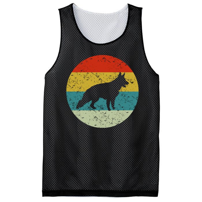 Retro Vintage German Shepherd Mesh Reversible Basketball Jersey Tank