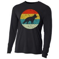 Retro Vintage German Shepherd Cooling Performance Long Sleeve Crew