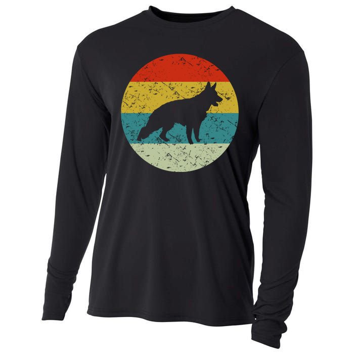 Retro Vintage German Shepherd Cooling Performance Long Sleeve Crew