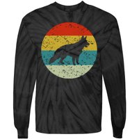 Retro Vintage German Shepherd Tie-Dye Long Sleeve Shirt