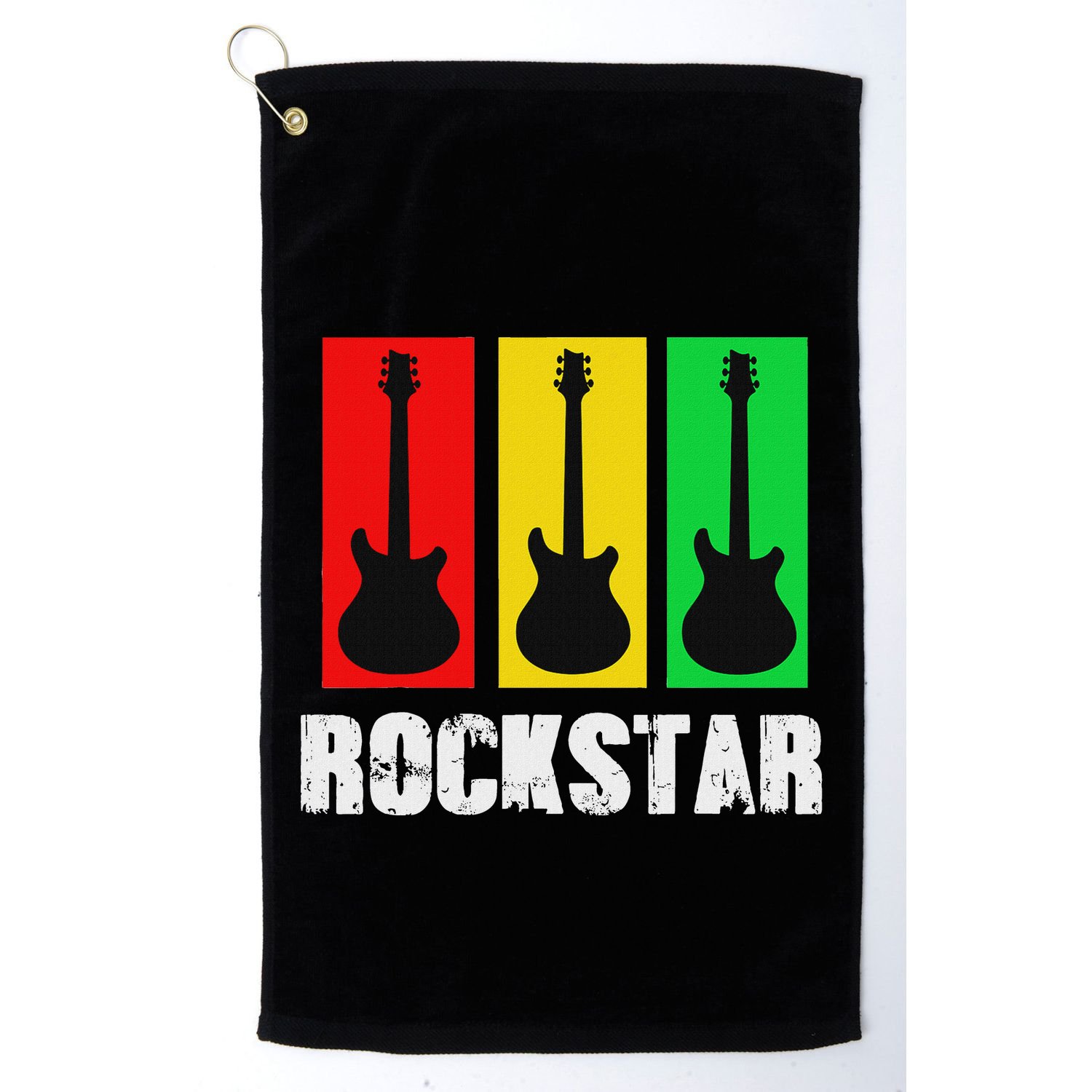 Rockstar Vintage Guitar Golf Towel