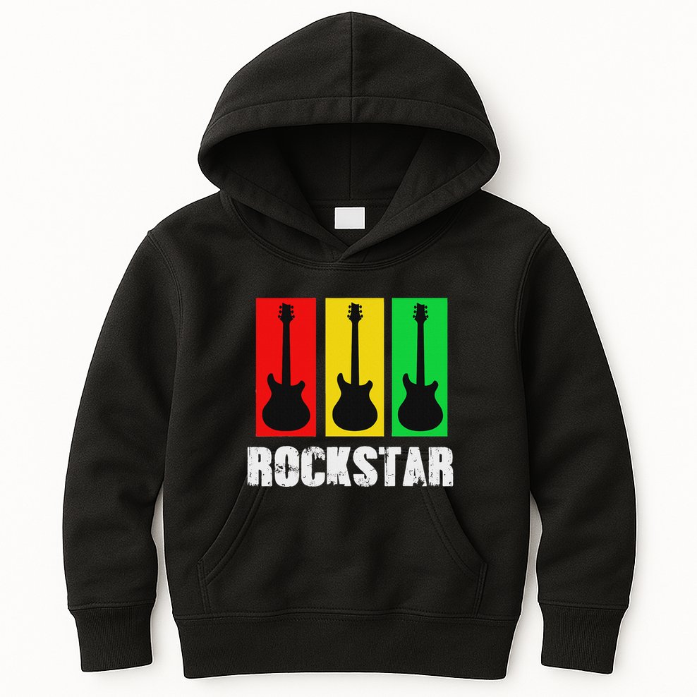 Rockstar Vintage Guitar Kids Hoodie