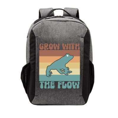 Retro Vintage Grow With The Flow Kawaii Frog Gift Vector Backpack