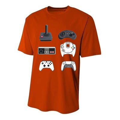 Retro Video Game Controllers Funny Gaming Performance Sprint T-Shirt