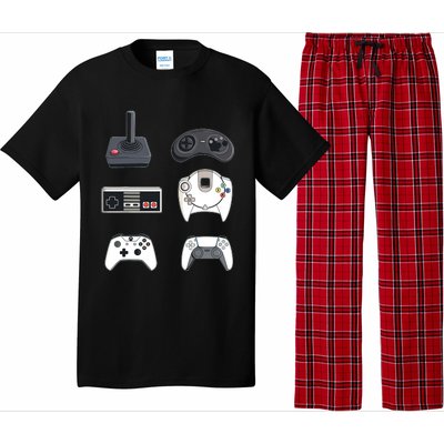 Retro Video Game Controllers Funny Gaming Pajama Set