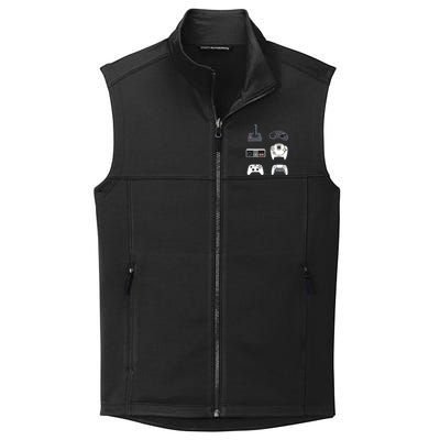 Retro Video Game Controllers Funny Gaming Collective Smooth Fleece Vest