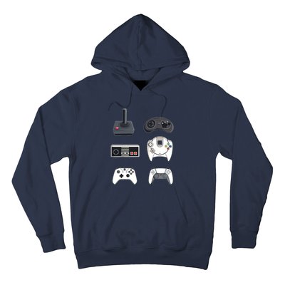 Retro Video Game Controllers Funny Gaming Hoodie