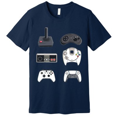 Retro Video Game Controllers Funny Gaming Premium T-Shirt