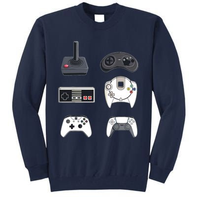 Retro Video Game Controllers Funny Gaming Tall Sweatshirt