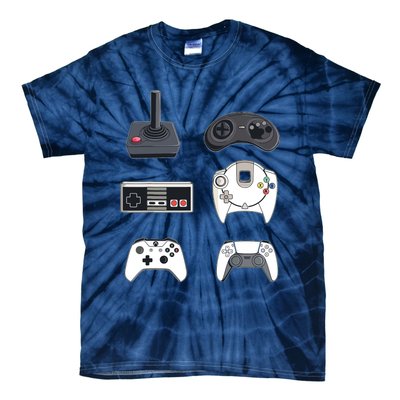 Retro Video Game Controllers Funny Gaming Tie-Dye T-Shirt