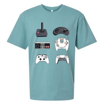 Retro Video Game Controllers Funny Gaming Sueded Cloud Jersey T-Shirt