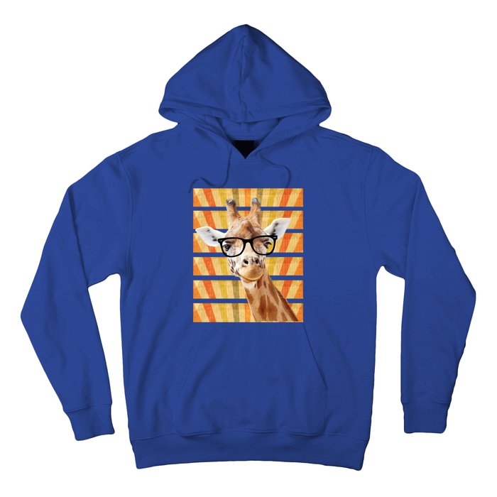 Retro Vintage Giraffe Sunglasses Funny Animal Lover Cool Gift Hoodie