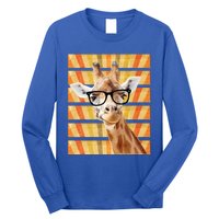 Retro Vintage Giraffe Sunglasses Funny Animal Lover Cool Gift Long Sleeve Shirt