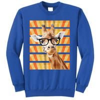 Retro Vintage Giraffe Sunglasses Funny Animal Lover Cool Gift Sweatshirt