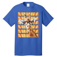 Retro Vintage Giraffe Sunglasses Funny Animal Lover Cool Gift Tall T-Shirt