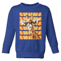 Retro Vintage Giraffe Sunglasses Funny Animal Lover Cool Gift Toddler Sweatshirt