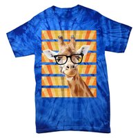 Retro Vintage Giraffe Sunglasses Funny Animal Lover Cool Gift Tie-Dye T-Shirt