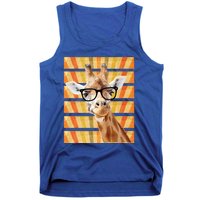 Retro Vintage Giraffe Sunglasses Funny Animal Lover Cool Gift Tank Top