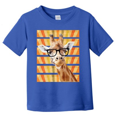 Retro Vintage Giraffe Sunglasses Funny Animal Lover Cool Gift Toddler T-Shirt