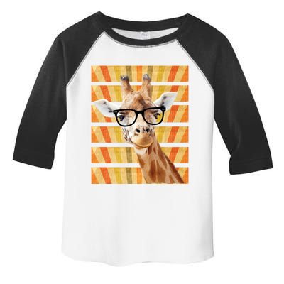 Retro Vintage Giraffe Sunglasses Funny Animal Lover Cool Gift Toddler Fine Jersey T-Shirt