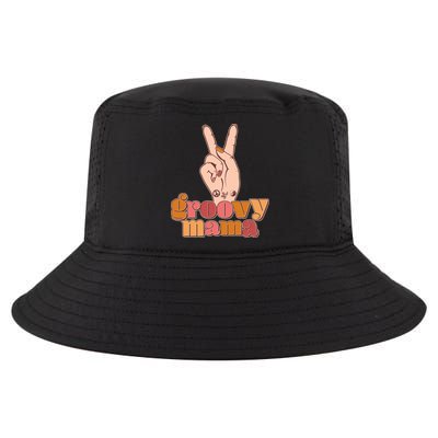 Retro Vintage Groovy Mama Peace Sign Cool Comfort Performance Bucket Hat