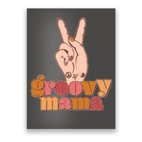 Retro Vintage Groovy Mama Peace Sign Poster