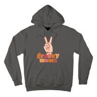 Retro Vintage Groovy Mama Peace Sign Tall Hoodie