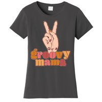 Retro Vintage Groovy Mama Peace Sign Women's T-Shirt