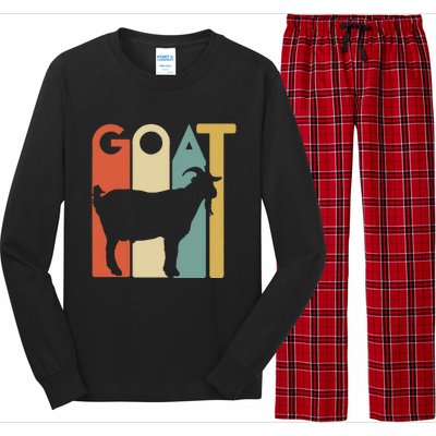 Retro Vintage Goat Animal Goats Lover Gifts Long Sleeve Pajama Set