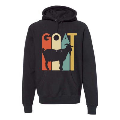 Retro Vintage Goat Animal Goats Lover Gifts Premium Hoodie