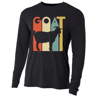 Retro Vintage Goat Animal Goats Lover Gifts Cooling Performance Long Sleeve Crew