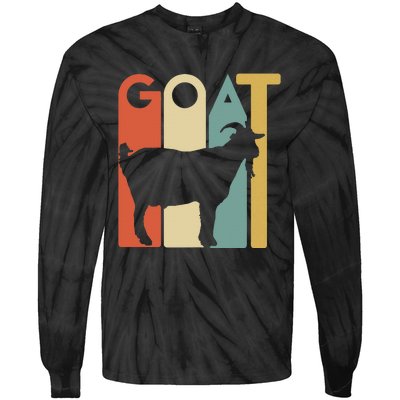 Retro Vintage Goat Animal Goats Lover Gifts Tie-Dye Long Sleeve Shirt