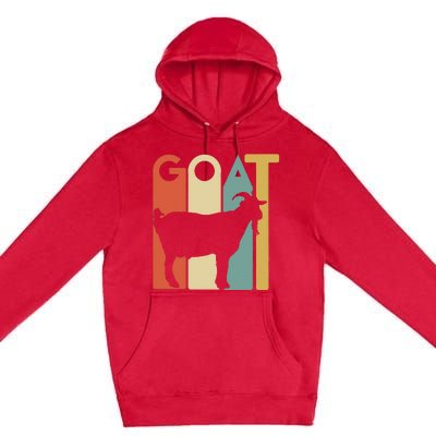 Retro Vintage Goat Animal Goats Lover Gifts Premium Pullover Hoodie