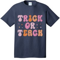 Retro Vintage Groovy Trick Or Teach Halloween Teacher Life T-Shirt