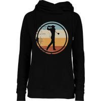 Retro Vintage Golfer Design Golf coach Womens Funnel Neck Pullover Hood