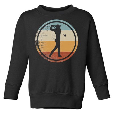 Retro Vintage Golfer Design Golf coach Toddler Sweatshirt