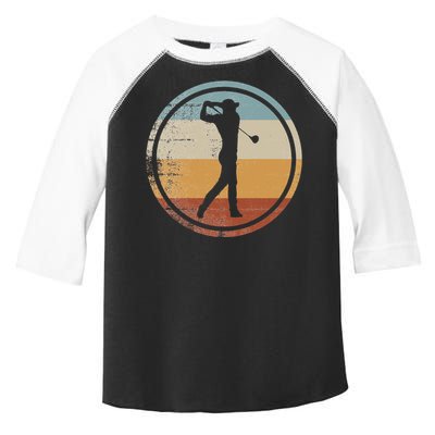 Retro Vintage Golfer Design Golf coach Toddler Fine Jersey T-Shirt