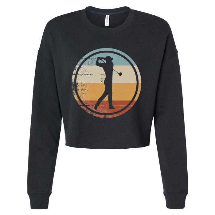 Retro Vintage Golfer Design Golf coach Cropped Pullover Crew